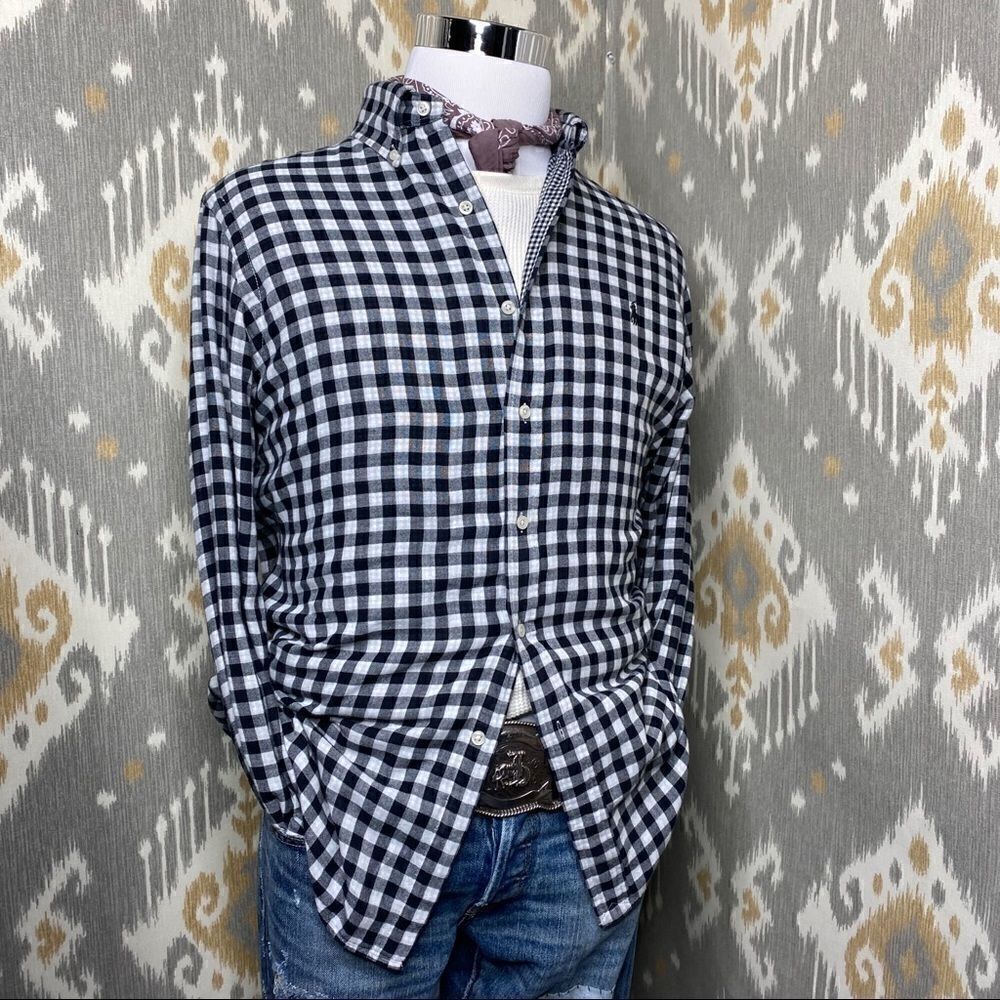 Ralph Lauren Black & White Check Plaid Shirt